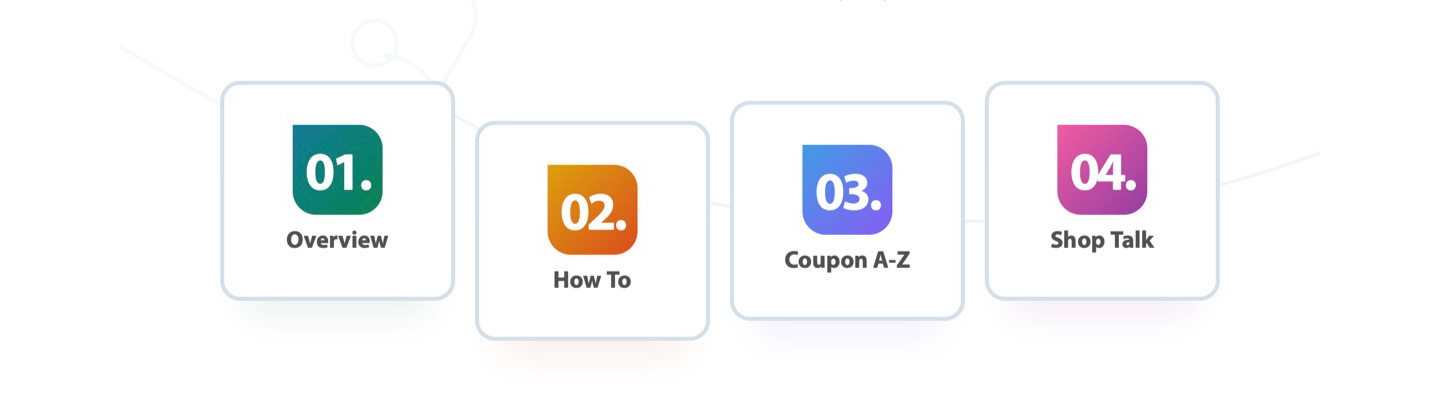 ultimate coupon guide section nav buttons